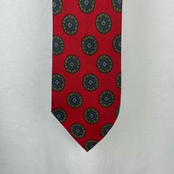 YSL Vintage Red 100% Silk Tie - Picture 2 of 4